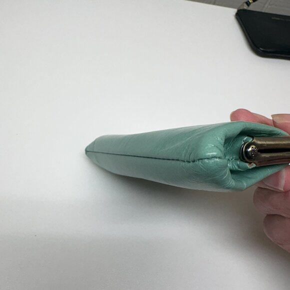 Hobo Cheer Polished Leather Pouch in Sea Glass - Picture 5 of 5